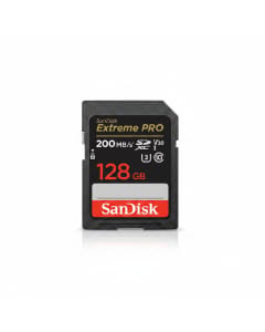 SanDisk Extreme PRO 128GB SDXC Card for 4K Video, UHS-I, Class 10, U3, V30, SDSDXXD-128G-GN4IN - Black