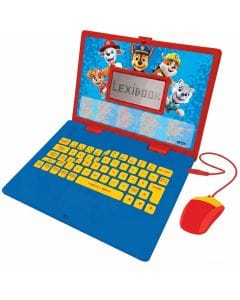 Lexibook Paw Patrol Bilingual Educational Laptop for Kids - 124 Activities, English/Slovenian Red/Blue