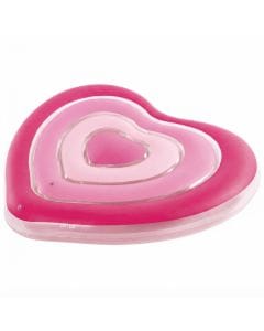 Intex Sweetheart Heart-Shaped Pool Float, Red & Pink Inflatable Pool Lounger for Pool & Beach, Transparent PVC