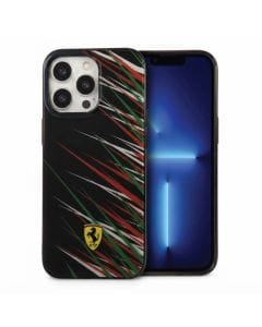 Official Ferrari Case for iPhone 13 Pro, Dual-Layer PC and TPU Grass-Texture Protective Hard Cover