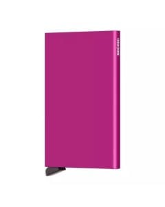 Secrid Cardprotector Fuchsia Wallet, Holds 4 Embossed or 6 Flat Cards, Slim Aluminum Card Holder, Made in Holland