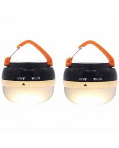 AuKvi LED Camping Lanterns 2-Pack, Portable Hanging Tent Lights, 5 Lighting Modes, Water-Resistant Design for Camping, Hiking, Emergencies and Outdoor Use