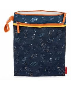 Skip Hop Rocket Spark Style Wet Bag, Wet And Dry Separation Design, Waterproof Pocket For Wet Items, Stylish Spark Style Coordination - Multicolour