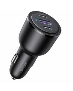 UGREEN 69W Fast Car Charger, 3-Port USB-C Car Adapter with PD 65W Fast Charging for iPhone 16 and 15 Pro Series