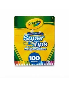 Crayola Super Tips Washable Markers, 100 Unique Colors, Bulk Art Set for Kids & Adults, Fine – 3 years and up, Non-Toxic