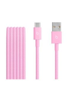 Beats USB-A to USB-C Woven Charging Cable, 1.5 Metres (5 ft), Tangle-Free Braided Design, Up to 15W Fast Charging, USB 2.0 Data Transfer | Pink - MK8R4EE/A