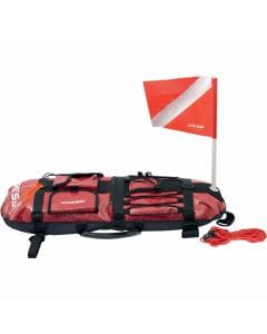 Cressi Diving Marker Buoy with Dive Flag, Professional Surface Marker for Scuba Diving, Freediving, Snorkelling and Spearfishing