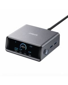 Anker Prime 250W Charging Station, 6-Port GaN Desktop Charger with LCD Display and Smart Control Dial