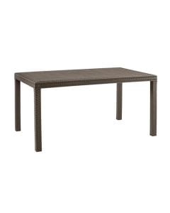 Bica Houston Outdoor Table, Rectangular Garden & Patio Table, Durable Weather-Resistant Design, Easy-Clean Surface | Marrone - BICA-948