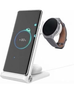 Nillkin PowerTrio 3-in-1 MagSafe Wireless Charger Station, Foldable Fast Charging Dock for Phone, Earbuds and Smartwatch