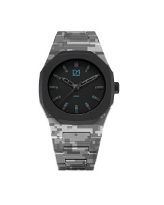 D1 Milano Polycarbon CA02 Watch, 40.5mm Polycarbonate Case & Strap, Japanese Quartz Movement, Mineral Glass, Black Dial, 5ATM Water Resistance
