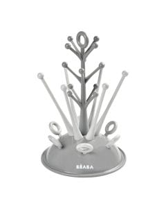 Beaba Tree Draining Rack, Large Capacity, Smart Design, Removable Drip Tray, Safe And Hygienic - Gray