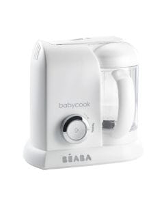 Beaba Babycook Solo Robot Cooker, 6 In 1 Food Processor, Healthy Gentle Steaming, Puree Maker And Warmer, Easy To Use - White/Silver