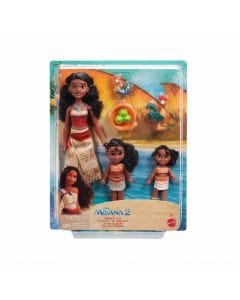 Disney Moana 2 Fashion Dolls 2-Pack, Moana & Simea Sister Set with Heihei Animal Friend, Removable Outfits & Accessories