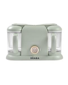 Beaba Babycook Duo Robot Cooker, XXL Capacity, Two Independent Bowls, Healthy Gentle Steaming - Misty Green