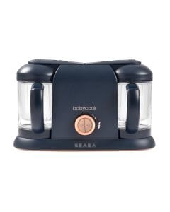 Beaba Babycook Duo Robot Cooker, XXL Capacity, Two Independent Bowls, Healthy Gentle Steaming - Night Blue