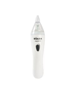 Beaba Aspidoo Portable Electric Baby Nasal Aspirator, Removable Head, Easy To Clean Tips - White