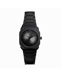 Saatchi Ottagono Grigio Watch, 40mm Polycarbonate Case, Miyota 2015 Movement, Silicone Strap with Butterfly Buckle, Mineral Glass, 3 ATM Water Resistant 