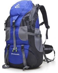 HALAMODO 50L Hiking Backpack, Water-Resistant Lightweight Outdoor Travel Daypack for Camping, Climbing and Trekking