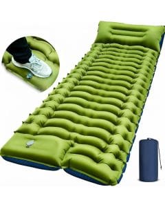Uniiking Ultralight Camping Sleeping Pad, 3-Inch Thick Inflatable Mattress with Built-In Foot Pump for Backpacking and Hiking