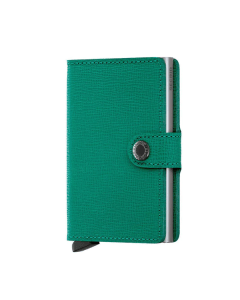 Secrid MC Emerald Miniwallet, RFID Card Wallet, Holds 8-10 Cards, Snap Button Closure, Emerald Green
