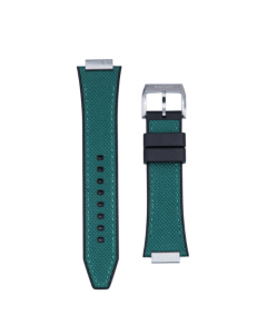 Saatchi Green Nylon Fabric Watch Strap, Premium Textile Replacement Band