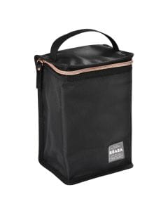 Beaba Insulated Meal Pouch, Preservation Of Temperature, Sleek And Stylish Design, Multiple Storage Compartments, Durable And Easy To Clean - Black/Pink/Gold