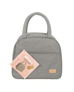 Beaba Isothermal Lunch Bag, 5L Large Capacity, Keeps Food Hot Or Cold For Several Hours, Waterproof Fabric And Flexible Material - Heather Gray