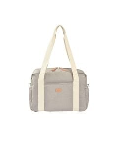 Beaba Paris Changing Bag, Facilitates Storage And Organisation, Built-in Pram Attachment System, Strap And Cotton Shoulder Handle - Light Mist