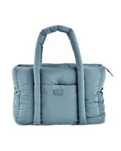 Beaba Puffy Paris Changing Bag, Multi-Pocket Organizer With Changing Pad, 25L Large Capacity, 10 Multi-Functional Pockets, Easy To Clean - Baltic Blue