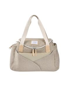 Beaba Sydney II Eco Changing Bag, 21L Capacity, Shoulder Strap, Removable Changing Mat, Multiple Pockets - Clay Soil