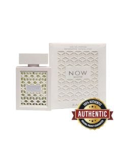 Lattafa Rave Now White Eau de Parfum 100ml - Unisex, Peach, Mandarin & Tuberose, Gardenia, Iris & Jasmine, Sandalwood & Vanilla Base