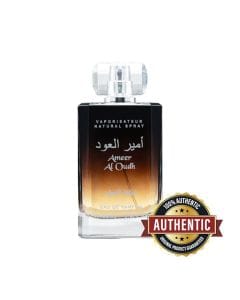 Lattafa Ameer Al Oudh Eau de Parfum 100ml - Unisex, Woodsy Notes & Agarwood (Oud), Sugar & Vanilla, Sandalwood & Herbal Base