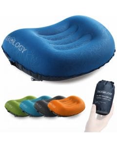 Trekology ALUFT 2.0 Ultralight Inflatable Camping Pillow, Compact Ergonomic Travel Cushion for Backpacking, Hiking and Camping