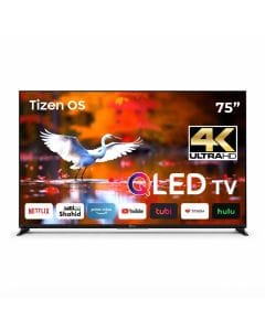 Oscar 75-Inch Frameless QLED 4K UHD Smart TV, Tizen OS, Bluetooth Voice Remote, HDR10, Dolby Audio | OST075QTZ