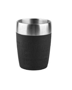 Tefal Travel Cup Thermal Bottle 0.2L, Stainless Steel Insulated Mug, Leakproof Vacuum Flask, Reusable Coffee Cup  Black - K3081314