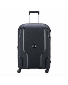 Delsey Clavel Large Expandable Hard Shell Suitcase - 70cm 84L Recycled Luggage with TSA, Recycled and Recyclable Hard Shell | Black