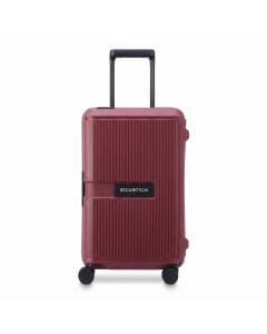 Delsey Stone 55cm Hardcase Cabin Trolley  Durable Polypropylene Spinner Suitcase, Integrated TSA Combination Lock | Burgundy