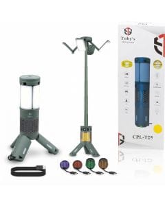 Toby's CPL-T25 Rechargeable Camping Lamp, 4800 Lumens LED Lantern, 7800mAh Battery, Adjustable Height, Portable Work Light