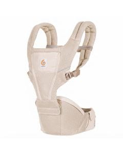 Ergobaby Baby Carrier Hip Seat 4-48 Months, Padded Adjustable Straps, Large Storage Pocket, Anti Slip Material - Natural Beige