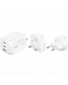 Belkin 100W 3-Port GaN Wall Charger, USB-C Power Delivery with PPS Fast Charging for MacBook, iPhone 16, iPad and More