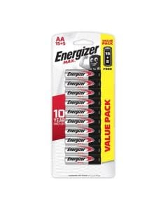 Energizer MAX Alkaline AA Batteries - Bonus Pack of 20 (15+5 Free), Long-Lasting Power, Leak Protection