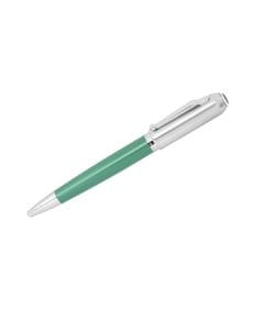 Dahnag Green Ballpoint Pen, Palladium Plated Metal Cover & Frame, Premium Luxury Writing Instrument, Elegant Executive Gift Pen
