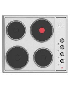 Simfer 60cm Built-In Hot Plate Hob, 4 Electric Cooking Zones, Side Controls, Durable Cooktop | Stainless Steel - H 6040 QEHM