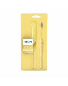 Philips One by Sonicare Battery Toothbrush HY1100/02, Mango Yellow - 2 Piece Set with Travel Case