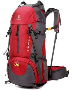 Champion8 60L Hiking Backpack, Water-Resistant Trekking and Mountaineering Travel Rucksack with Shoe Compartment