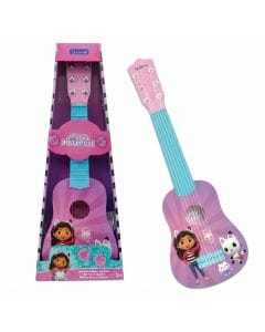 Lexibook Gabby's Dollhouse Toy Guitar for Kids, 21-inch Pink Musical Instrument with 6 3 years and older