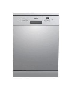 Toshiba Free Standing Dishwasher, 60cm, 14 Place Setting, 6 Wash Programs, Antibacterial Filter, Stainless Steel | DW-14F7MESSG