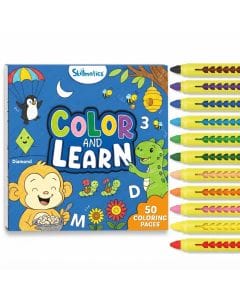Skillmatics Color & Learn Activity Book for Kids, Letters, Numbers, Phonics & Shapes, 50+ Learning Activities, Multicolour