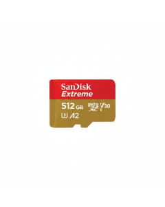 SanDisk Extreme microSD UHS-I Card 512GB for 4K Video, 190MB/s Read SDSQXAV-512G-GN6MA - Red/Gold 